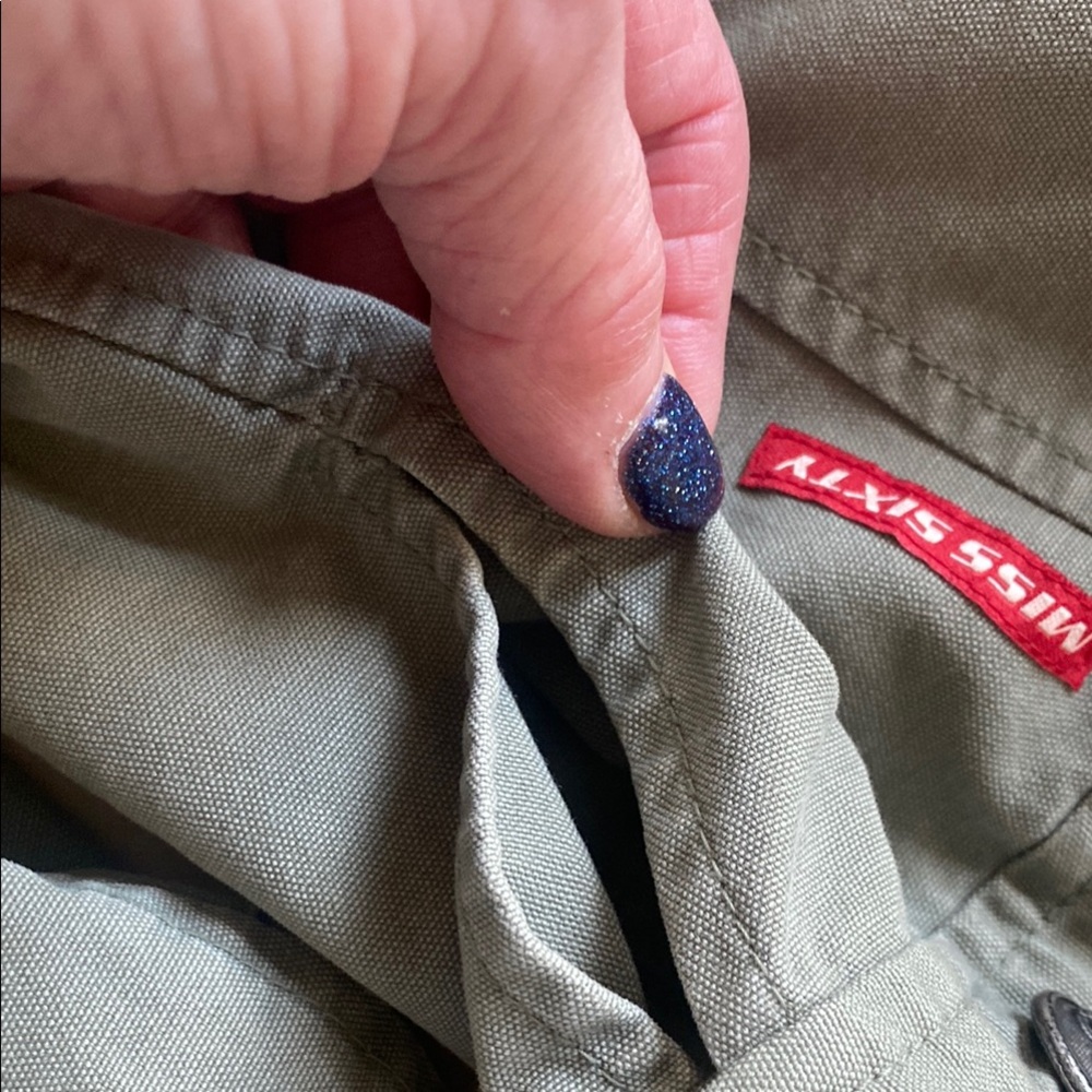 Olive Green Button-Up Jacket - Picture 10 of 10